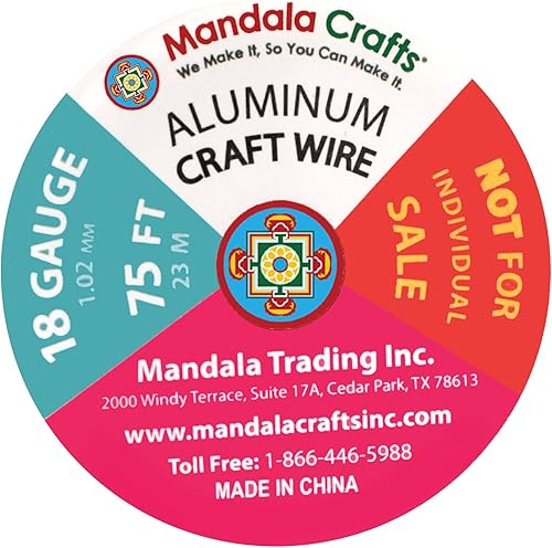 Miniatura 133 de Mandala Crafts - Alambre de aluminio anodizado de calibre 22 para hacer joyas - 121.92 m de alambre flexible de color en tonos pastel - Flexible