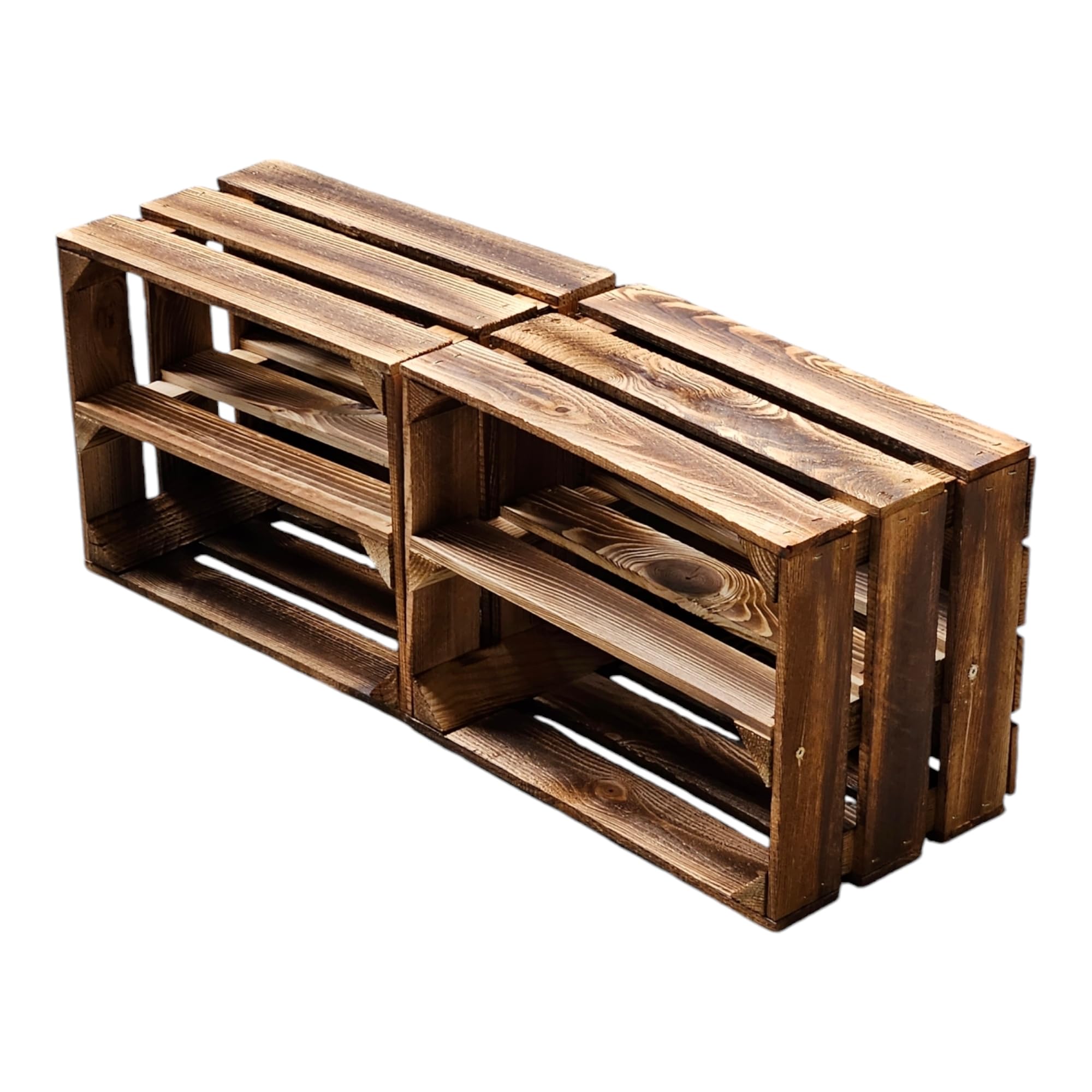 SET DE DOS Grande Caja Del Estante Con 2 Niveles" Tamme " Blanco/Oscuro/Flameado Einlegeboeden / Zwischenbrettern Aprox55 X 55 30cm Para Libros Zapatero Schuhkiste Mueble Calzado Zapato / Estantería
