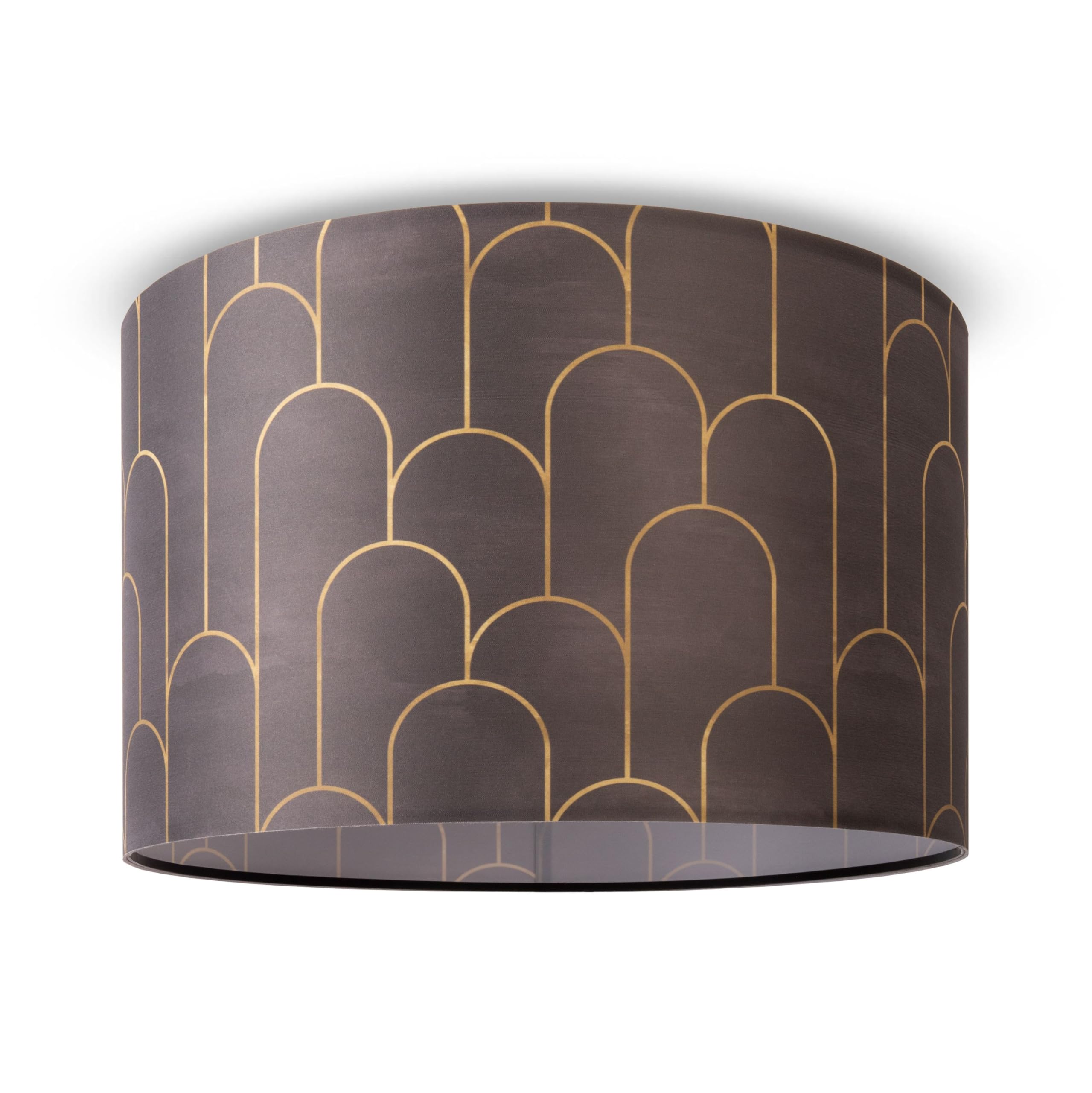 Paco Home Deckenlampe Wohnzimmer Pendelleuchte Esstisch Schlafzimmerlampe Lampenschirm Stoff Modern Abstrakt E27 Lampe, Farbe:Design 5 (Ø45,5 cm), Leuchtenart/Farbe:Deckenleuchte - Schwarz