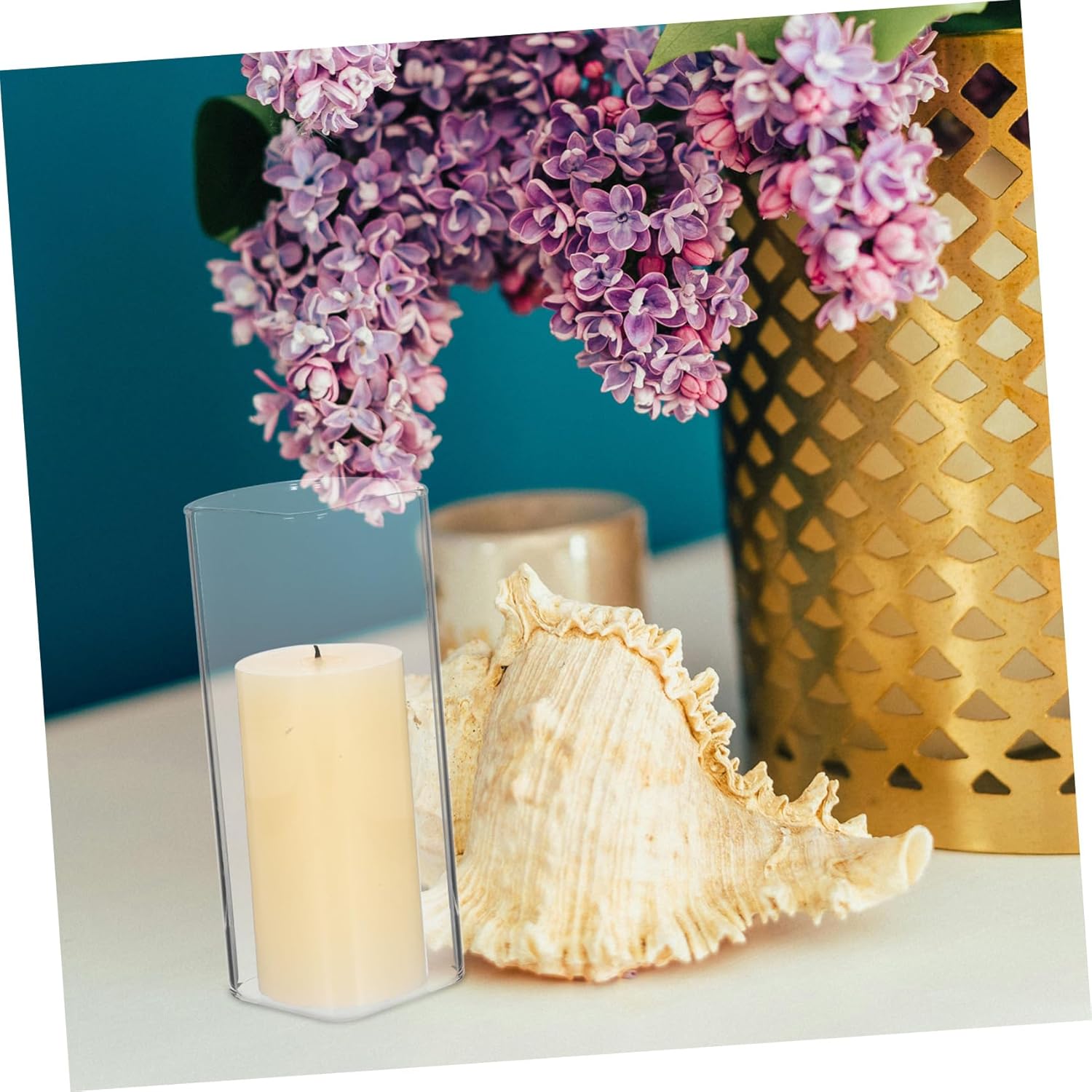 4pcs Open Ended Windproof Hurricane Chimney for Weddings Parties Elegant Centerpiece Design Easy to Clean Maintain