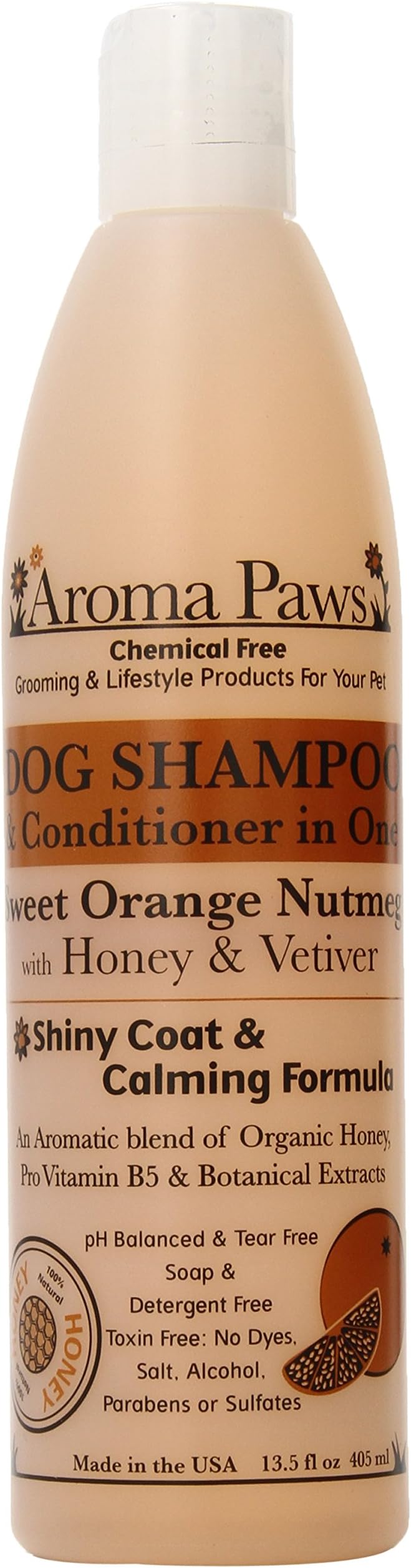 Aroma Paws Shampoo, 13.5 oz, Orange Nutmeg Vetiver