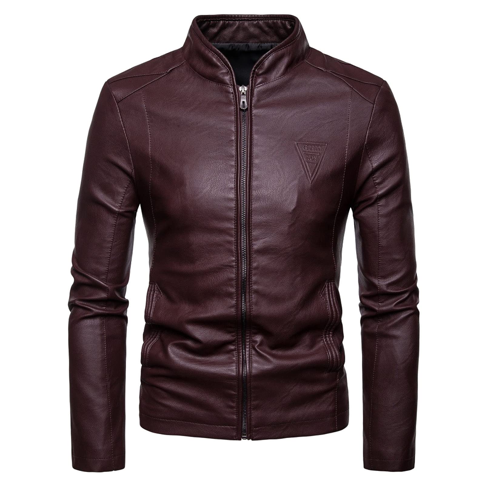 Veste de moto en cuir synthétique contre le froid et le vent d'hiver