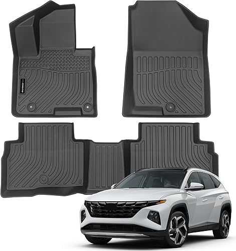 Auxko Alfombrillas para todo tipo de clima, aptas para Hyundai Tucson Hybrid 2026, 2025, 2024-2022 (no enchufable), forros de elastómero