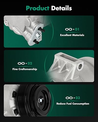 Miniatura 1757 de SCITOO CO 10739C - Compresor de CA compatible con Honda Element 2.4L 2003 2004 2005 2006 2007 2008 2009 2010 2011