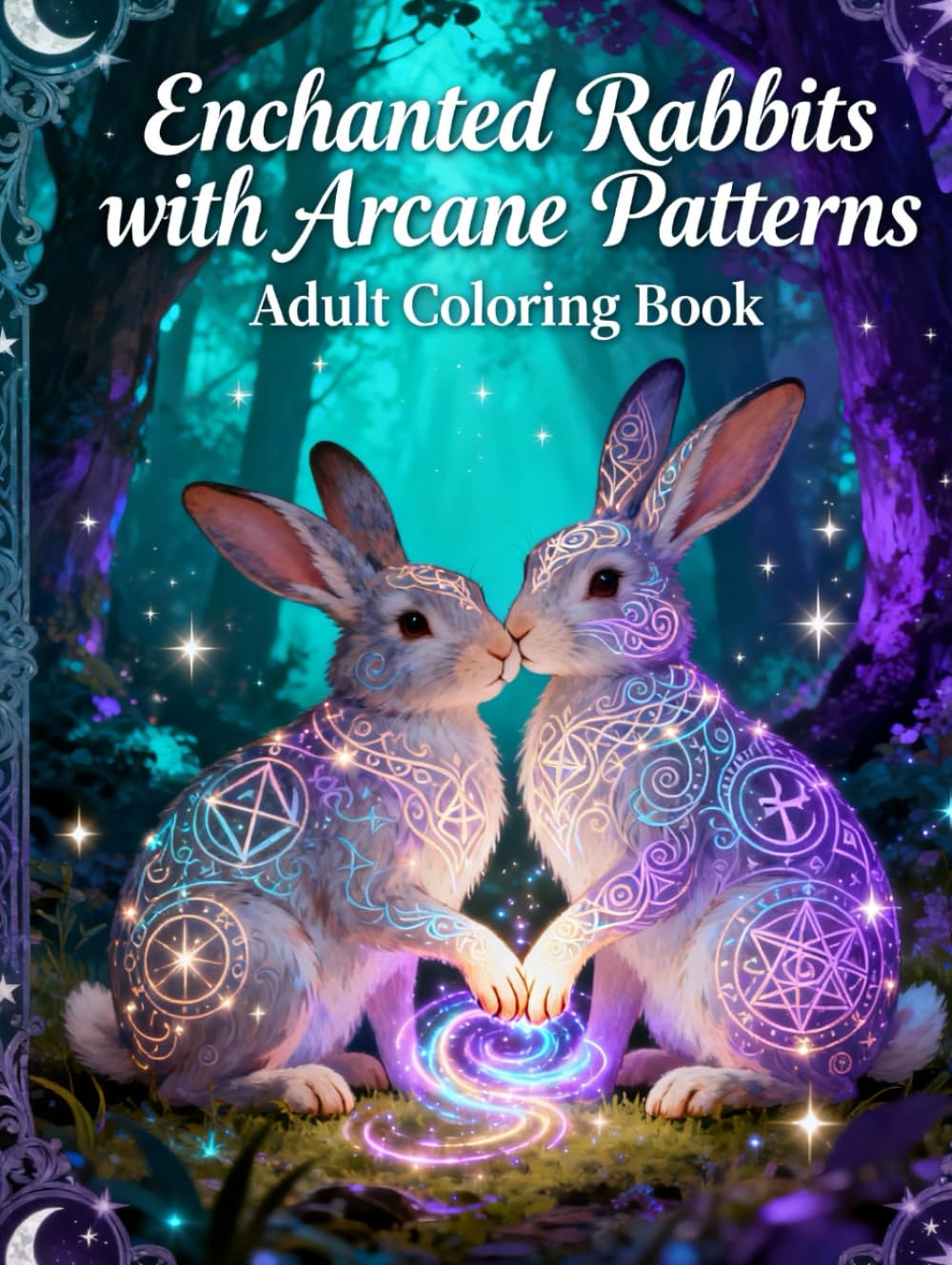 Enchanted Rabbits with Arcane Patterns: A Mystical Adult Coloring Book Featuring Magical Bunnies, Sacred Geometry & Relaxing Intricate Designs (Legends of Feather & Fur)