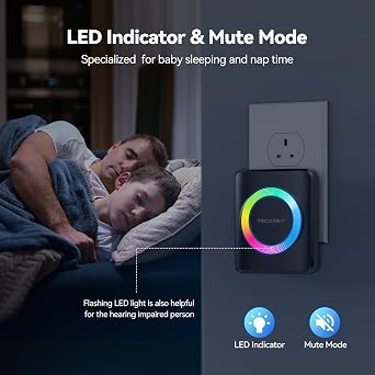 TECKNET Wireless Doorbell, IP65 Waterproof Wall Plug-in Door Bells