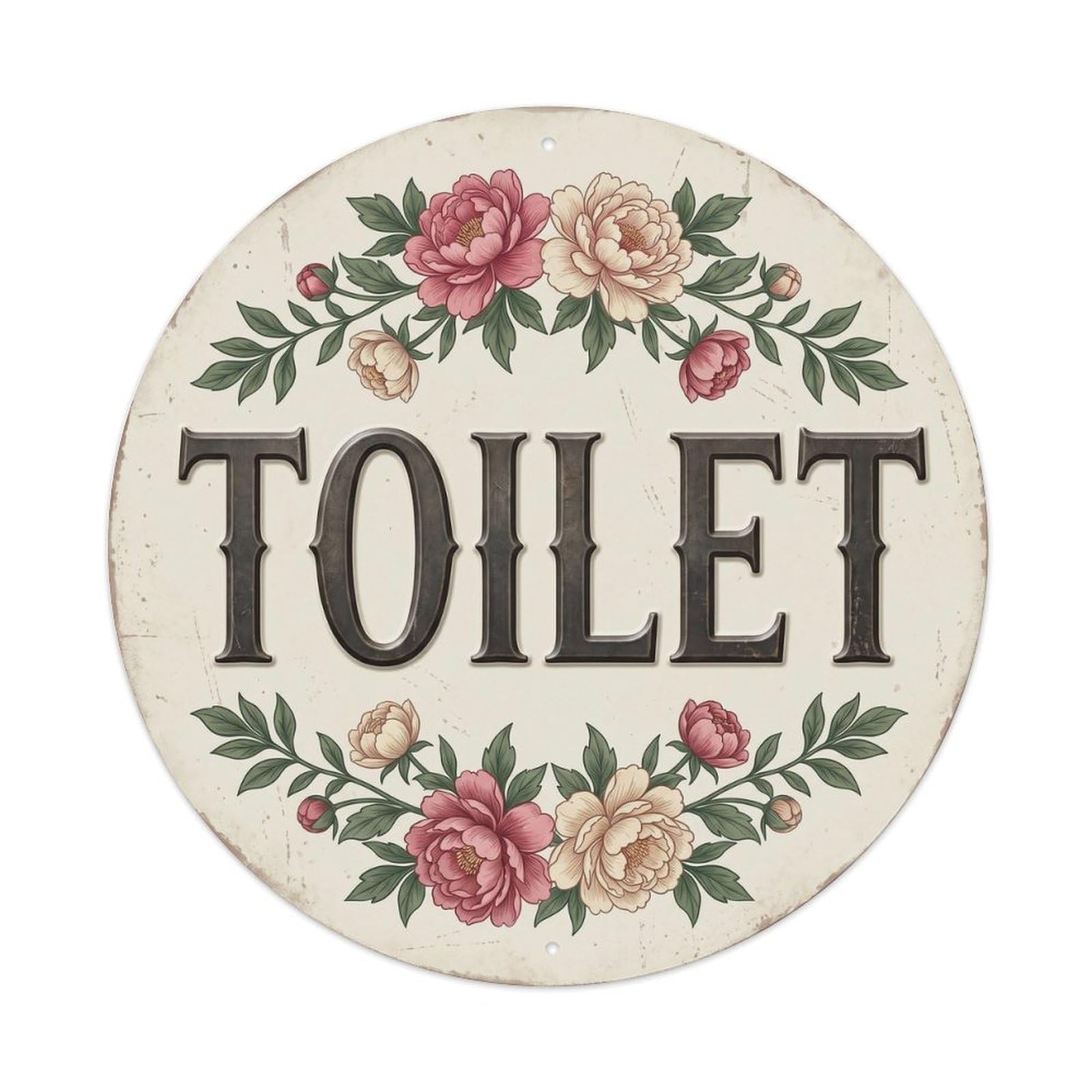 Okahys 8X8inch(20X20cm) Toilet(Wc) Signage Dill Vintage Metal Tin Sign