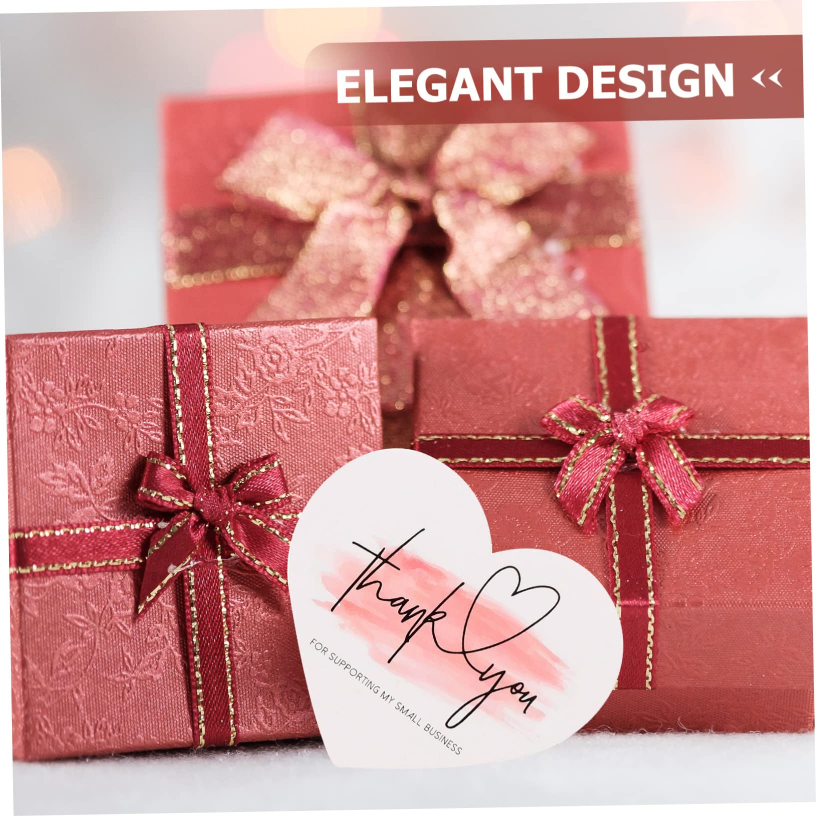 3 Set Biglietti Ringraziamento Forma Cuore Cartoncino Rosa Per Matrimonio E Piccole Attività Commerciali Etichette Decorative Per E Speciali 150 Pezzi*3