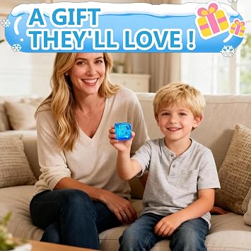 3.5cm Blue Snowflake Squishy Cube Slow Rising Fidget Toy