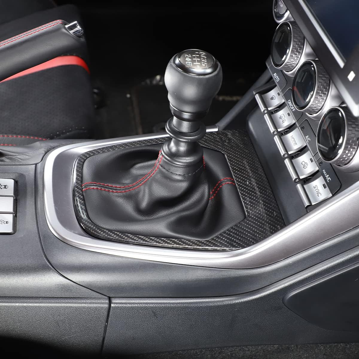 Sekhyna Gear Shift Panel Frame Cover Trim Compatible with Toyot@ 86 GR86&Subaru BRZ ZD8 2022 2023 (Manual Version) Real Carbon Fiber 1PCS (Black Carbon)