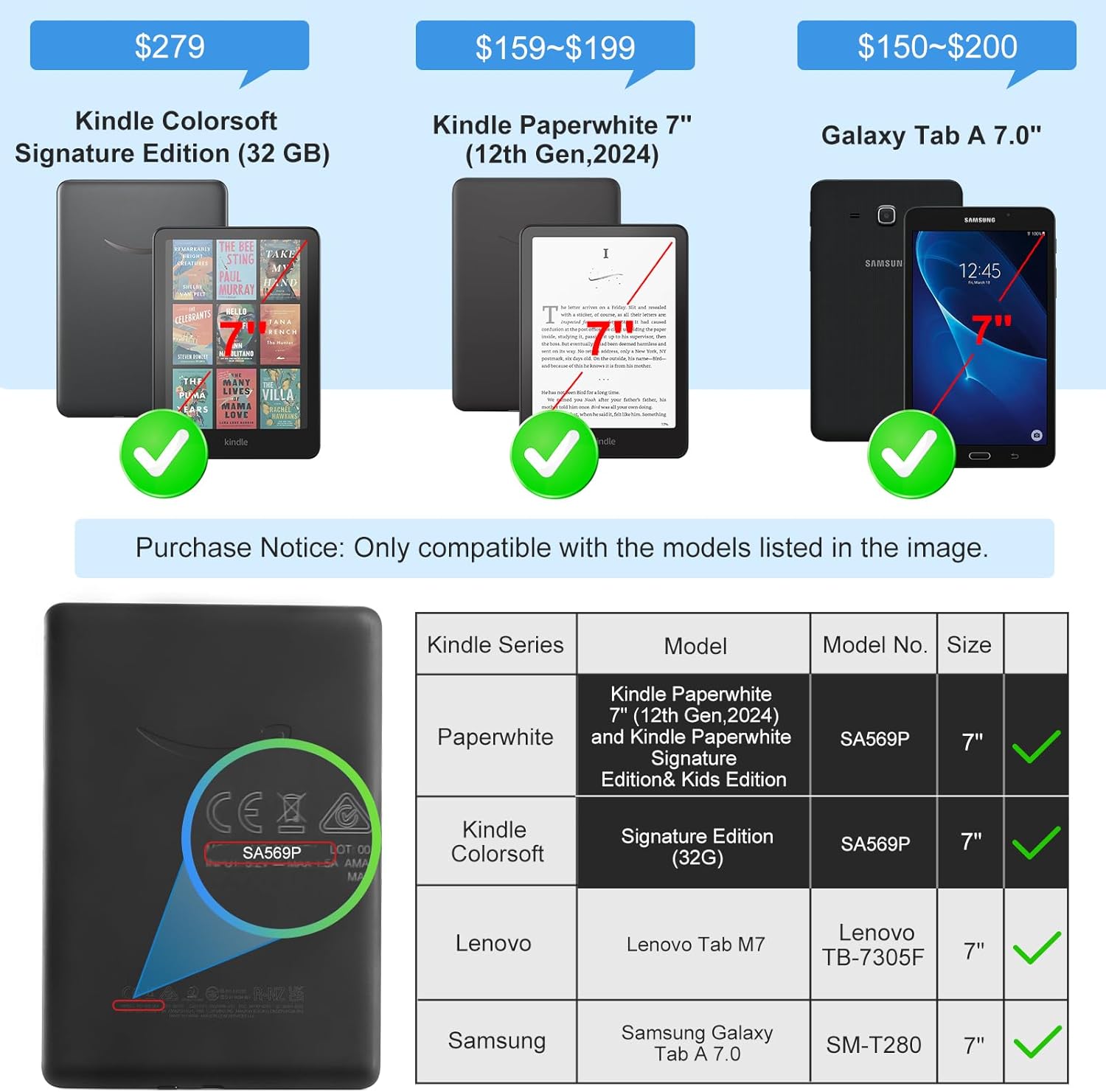 cobak stand case for 7" kindle paperwhite 12th gen 2024 and kindle colorsoft with hand strap - compatible with iphone magsafe, for samsung/belkin/anker wireless charging pads, durable, auto sleep wake 7" kindle paperwhite 12th *vintage brown