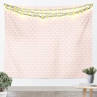 Feelyou Rainbow Stripes Tapestry Medium 59"x59" Pink Geometric Wall Hanging Blanket Modern Striped Art Wall Art for Living Room Bedroom Decoration Luxury Dreamy Princess