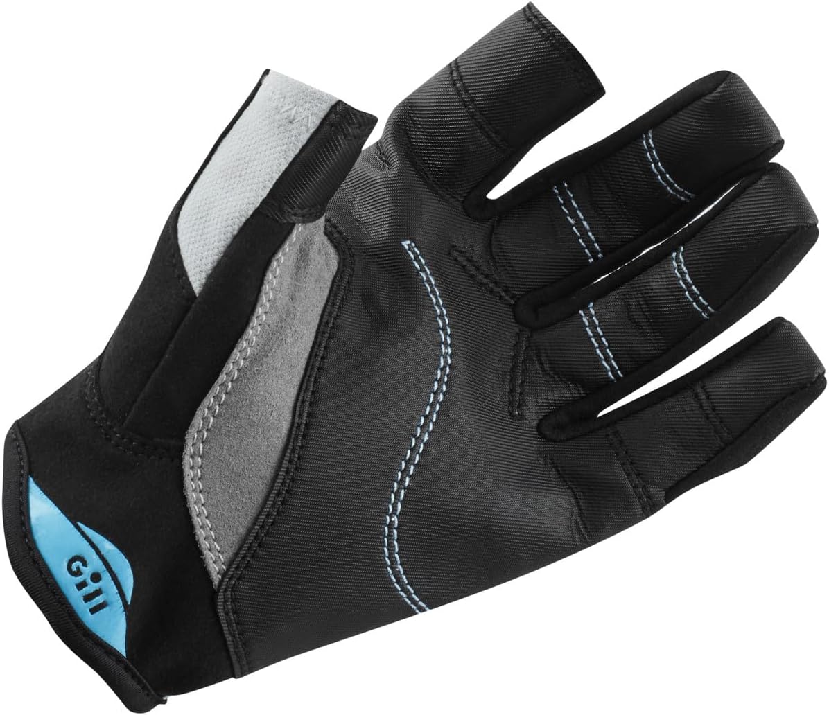Gill Womens Long Finger Championship Sailing Gloves - 50+UPF Sun Protection, Water Repellent & Flexible Dura-Grip Palm
