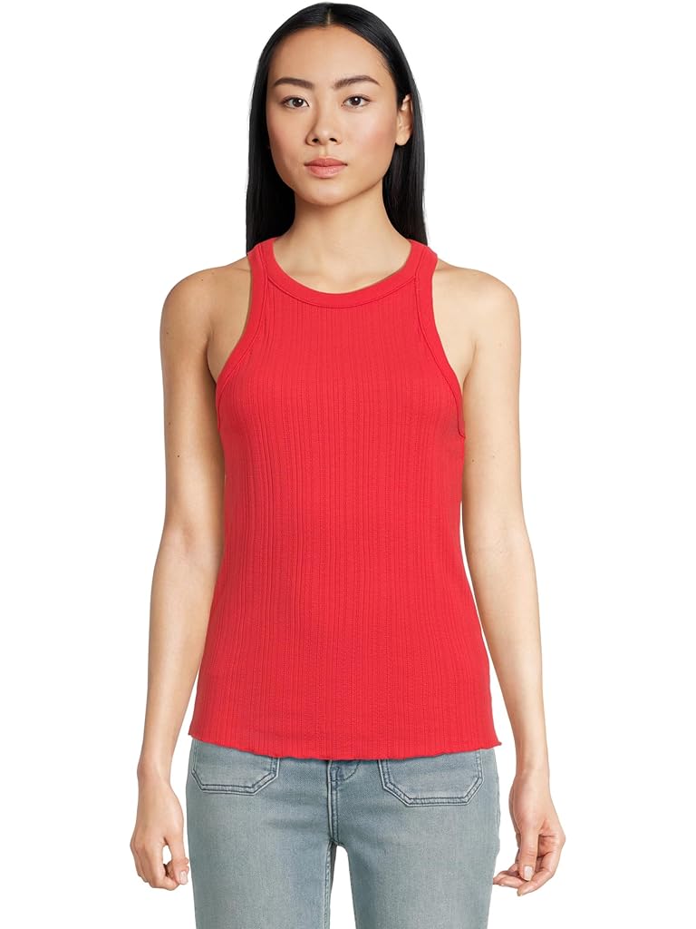 Red Faherty Paradise Pointelle Tank