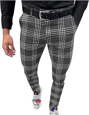 LIUPING Pantaloni da Uomo Pantaloni Cargo Tuta Pantaloni A Righe Slim  Elastico in Vita Plaid A Righe Dritto Lungo A Scacchi Business Elegante  Pantaloni Sportivi Stretch Chino Classici : Amazon.it: Abbigliamento