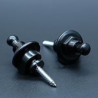 Vista 6 de Juego de 2 piezas de correa de guitarra, botones de bloqueo, correa de guitarra, sistema de retención de bloqueo de correa de liberación rápida