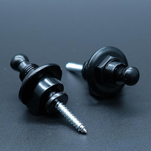 Miniatura 6 de Juego de 2 piezas de correa de guitarra, botones de bloqueo, correa de guitarra, sistema de retención de bloqueo de correa de liberación rápida para