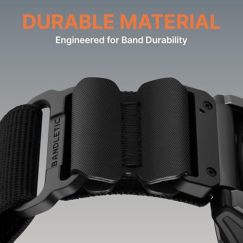 Miniatura 5 de Bandletic Compatible con Garmin Instinct Watch Band - Correa de nailon resistente de ajuste rápido de 0.866 in para Fenix 8 E 1.850 in7 6 Pro5