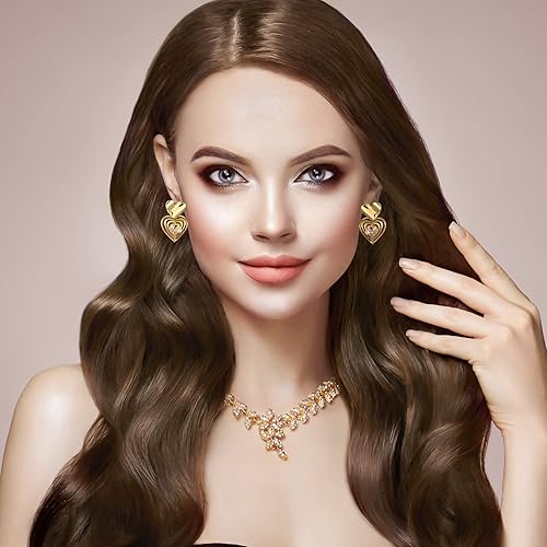 Miniatura 5 de Hicarer 36 unidades/18 pares de aretes chapados en oro para hacer joyas, aretes con agujero de bucle, kit de aretes en forma de hoja de palma,