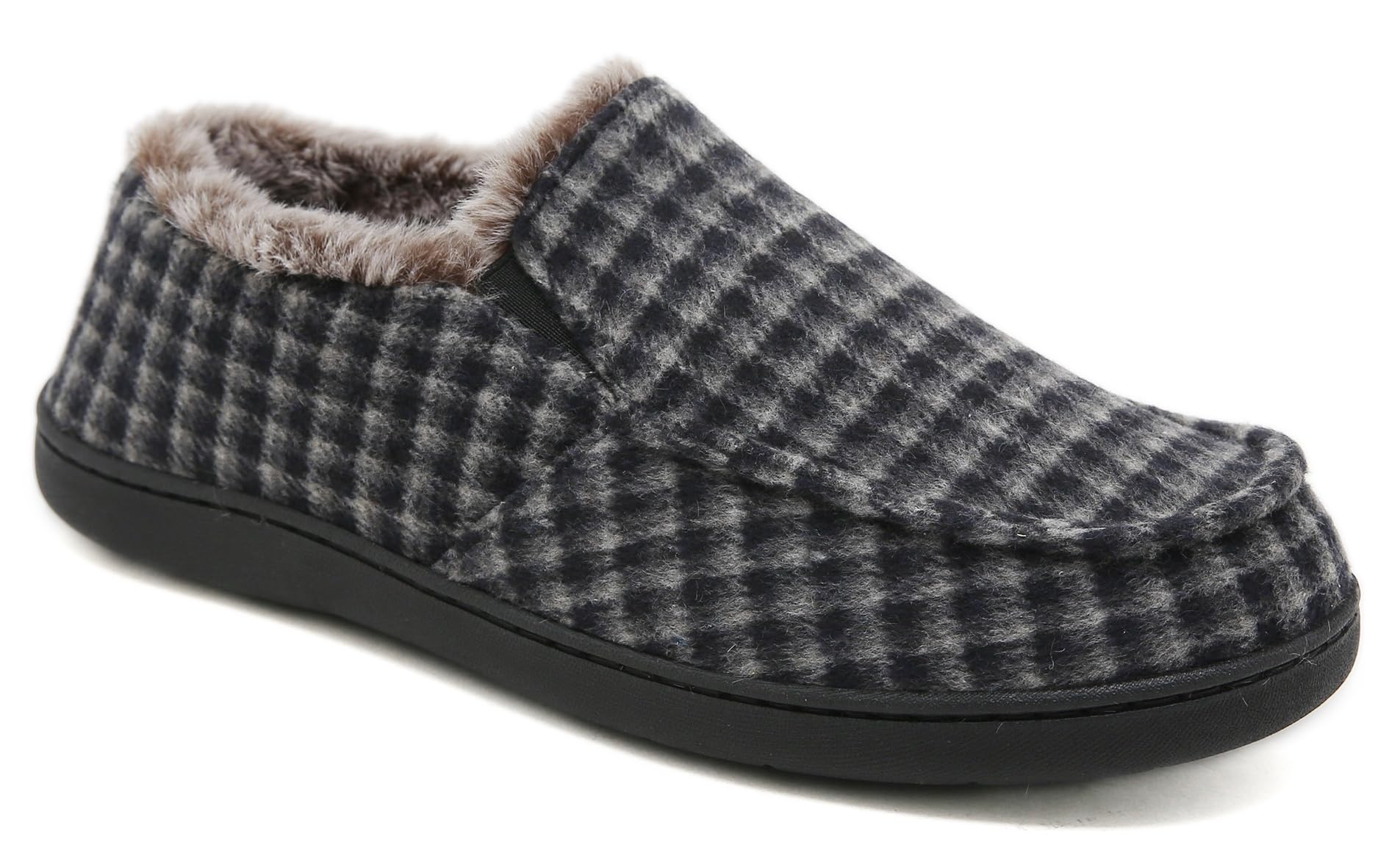 SMajong Comodo Pantofole da Uomo Invernali Chiuse Scarpe da Casa Caldo Pantofole a Mocassino Peluche Ciabatte da Interno a Esterno Gr.40-46