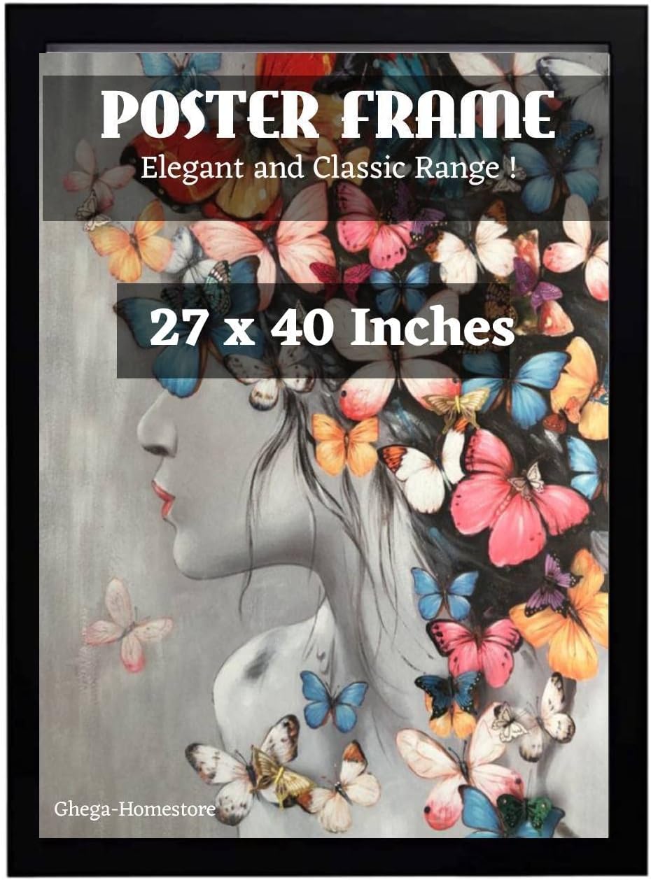 Ghega Black Picture Frames 27 x 40 Inches Poster Frame Home Office