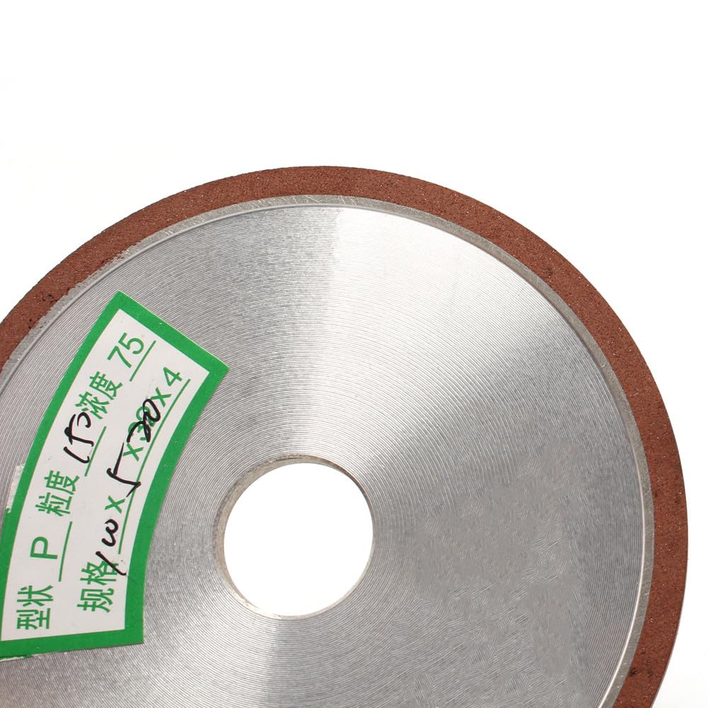 1 pièce 100 mm meule abrasive diamantée plate pour acier allié céramique verre jade meulage # 150/240/320/400, 100 x 20 x 4 x 10 mm, 320