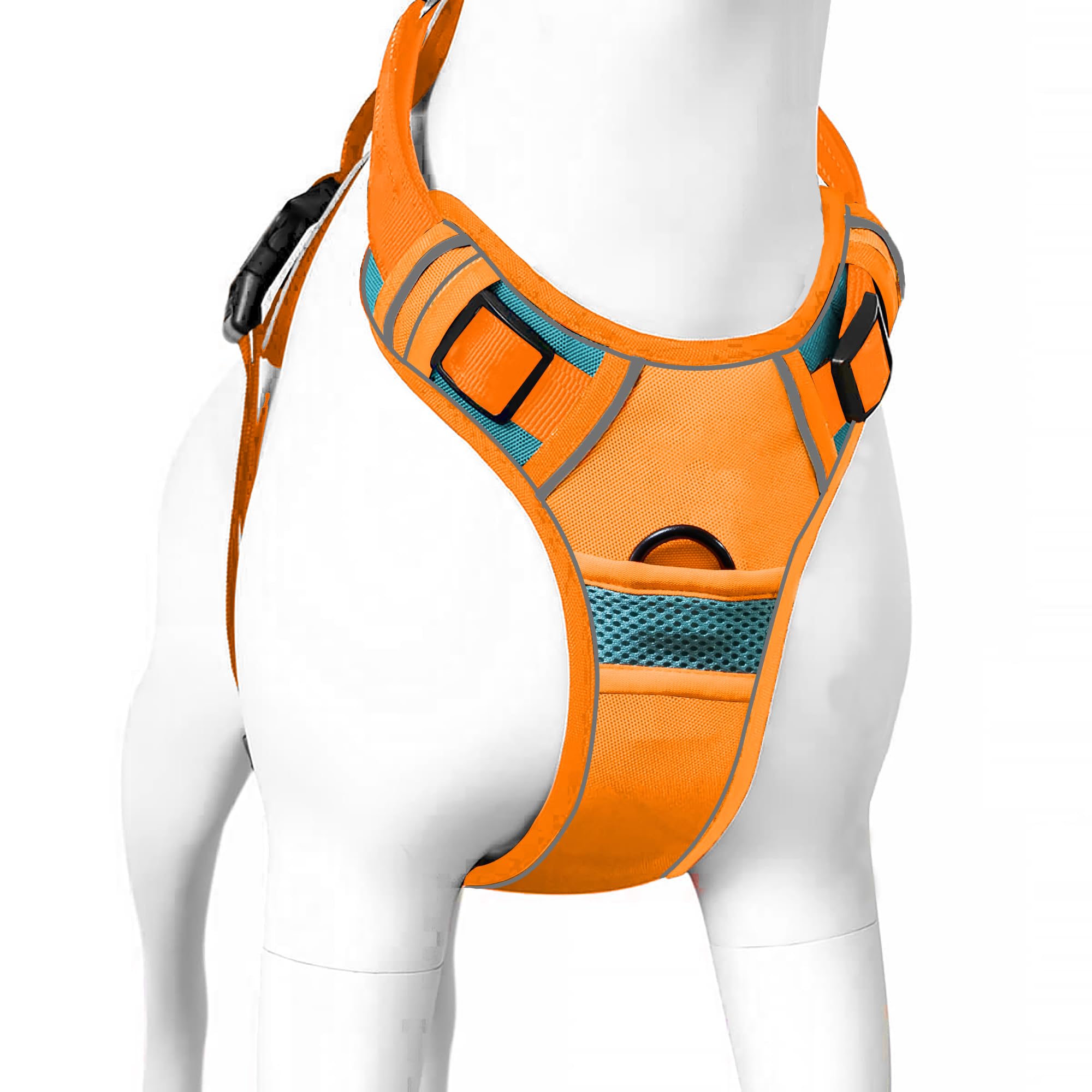 Buraq Pets Premium Dog Harness, Adjustable Dog Vest Harness, Heavy Duty Dog Belt, Perfect for Training, Walking, Running, Hiking, Comfortable & Secure Fit (XL, Orange) (B0D6B7BT3M) Amazon Price History, Amazon Price Tracker