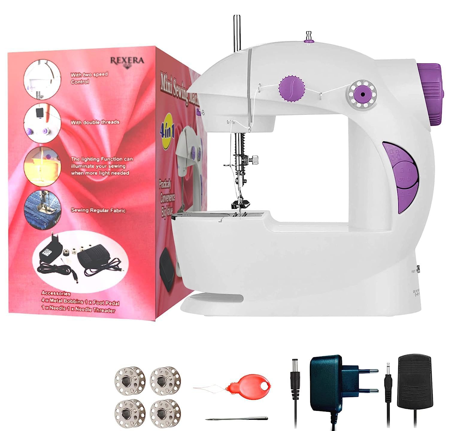 REXERA Mini Sewing Machine For Home Tailoring Set Tailoring Machine