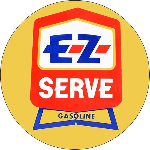 Miniatura 353 de Brotherhood Letrero de gas vintage de reproducción de letreros de metal vintage, letrero redondo de metal para garaje y hogar, 8 pulgadas de Nourse