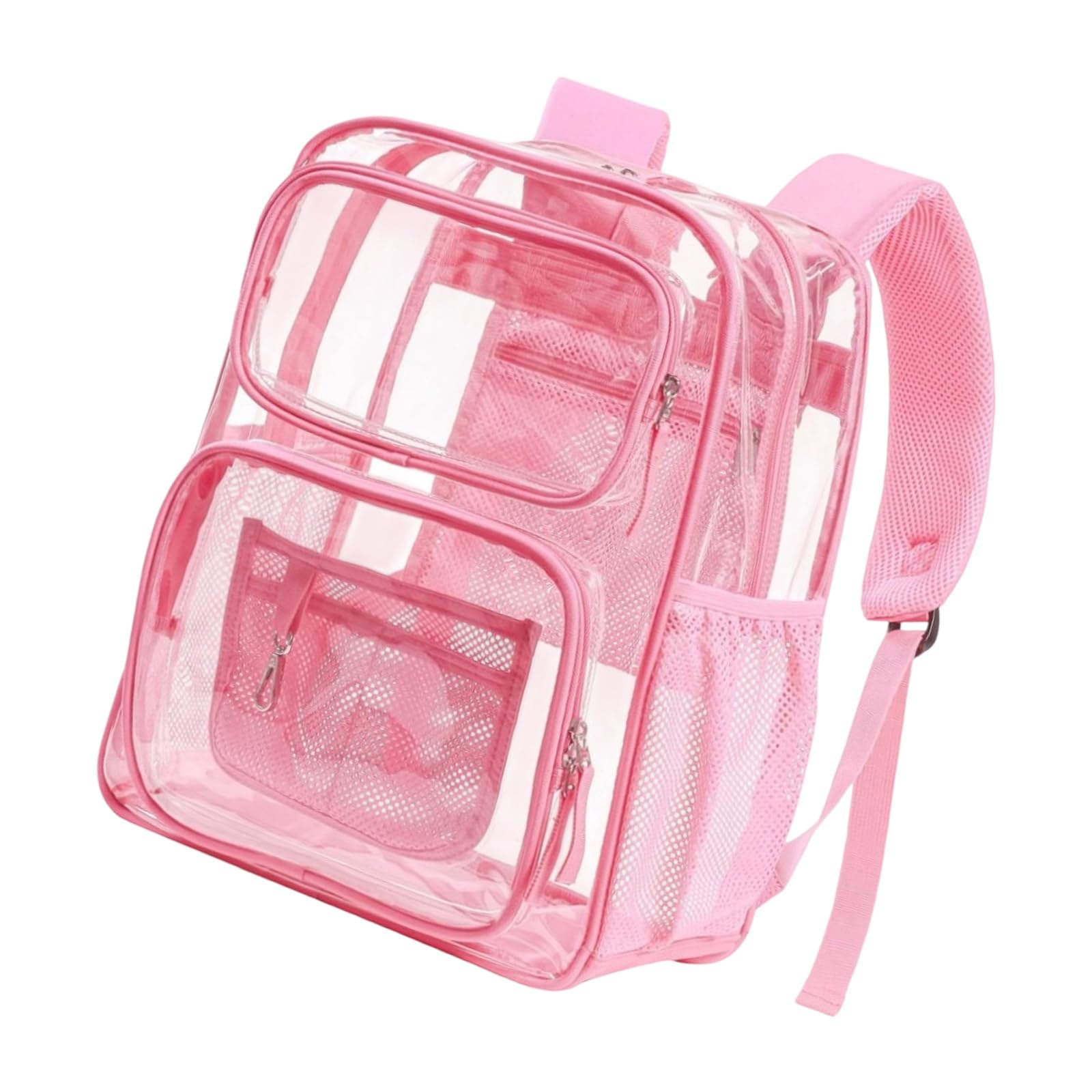 Zaino trasparente in PVC trasparente Heavy Duty Scuola Bookbags See Through Bag per College Lavoro Viaggi Sicurezza Concerti Heavy Duty Trasparente Zaino Trasparente Pvc Bookbags, A, One Size
