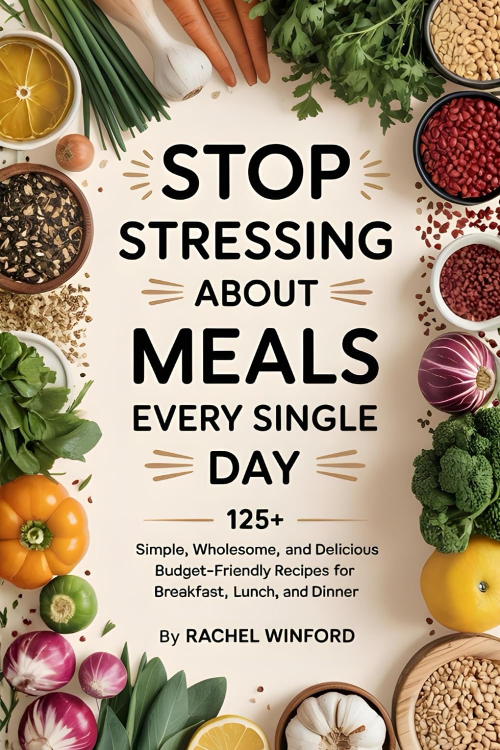 Stop Stressing About Meals Every Single Day: 125+ simple, wholesome, and delicious budget-friendly recipes for breakfast, lunch, and dinner