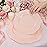 WDF 60pcs Pink Plastic Plates - Baroque Pink Disposable Plates Including 30 Dinner Plates 10.25inch, 30 Dessert Plates 7.5inch for Upscale Valentine\'s Day, Wedding, Parties