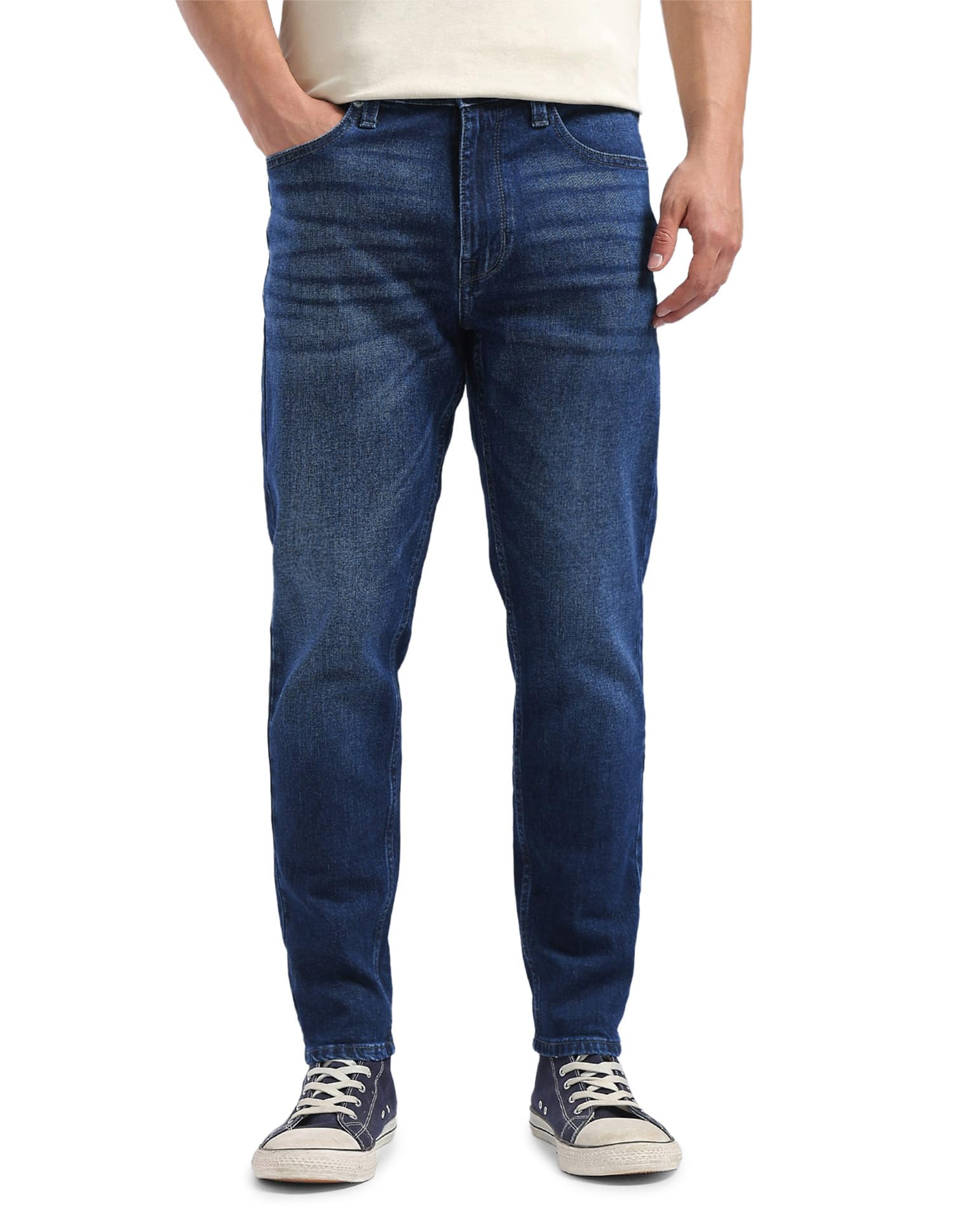 flying machine Men's Relaxed Tapered Fit Jeans| Solid | Mid Rise | Stretchable | Jeans for Man-picture-22