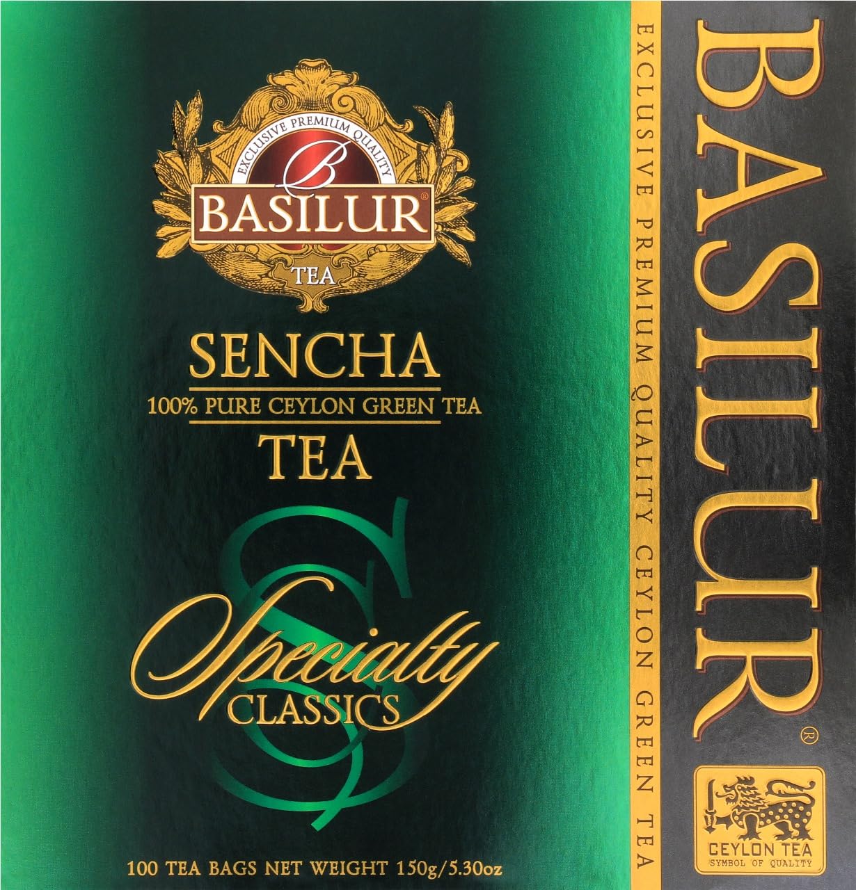 Basilur Sencha Green Tea - 100 String & Tag Tea Bags