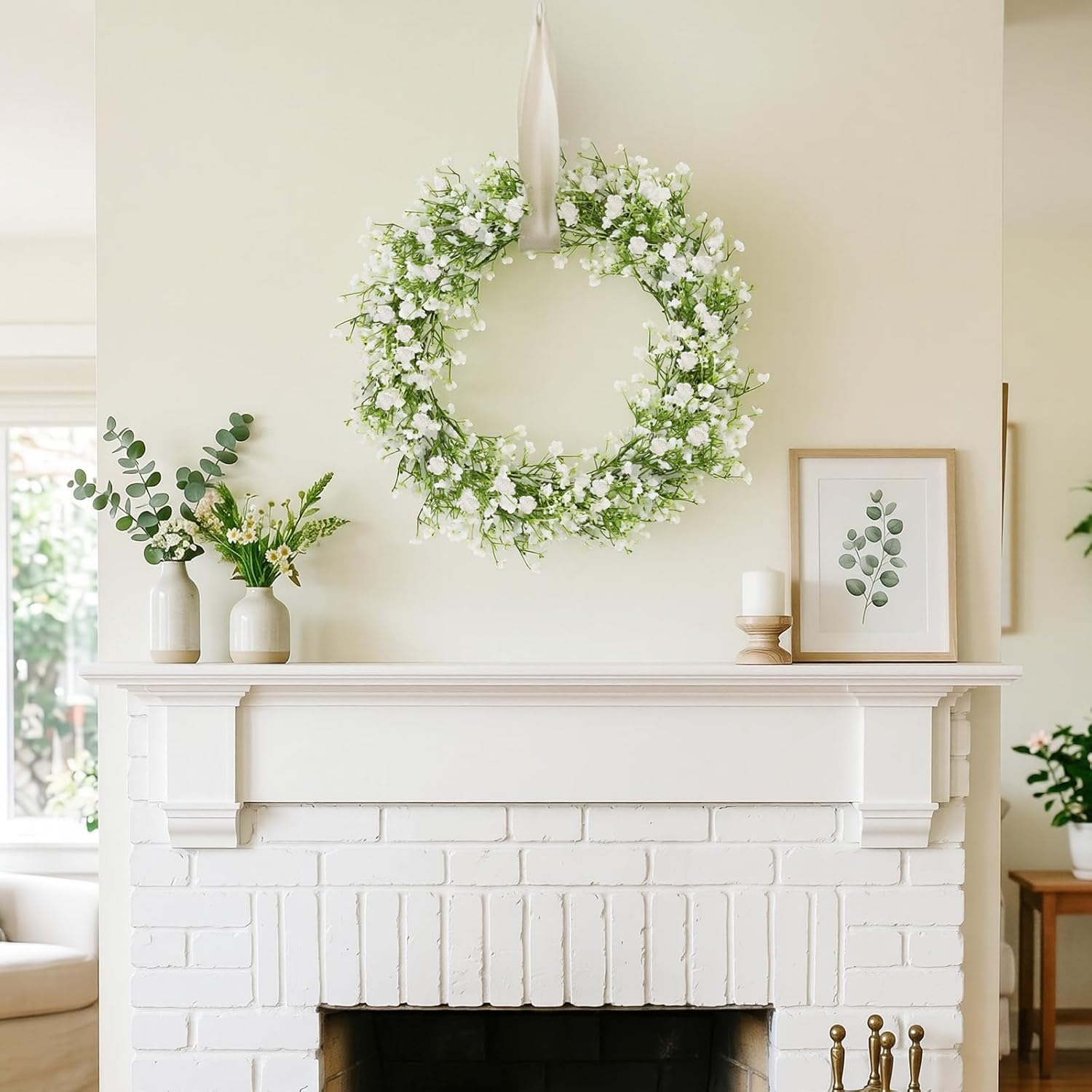 N&T NIETING 12Pcs Babys Breath Artificial Flowers,Real Touch Fake White Flowers Faux Flowers Bouquets for Vase Home Office Wedding Spring Winter Indoor Outdoor Centerpiece Table Decorations image 5