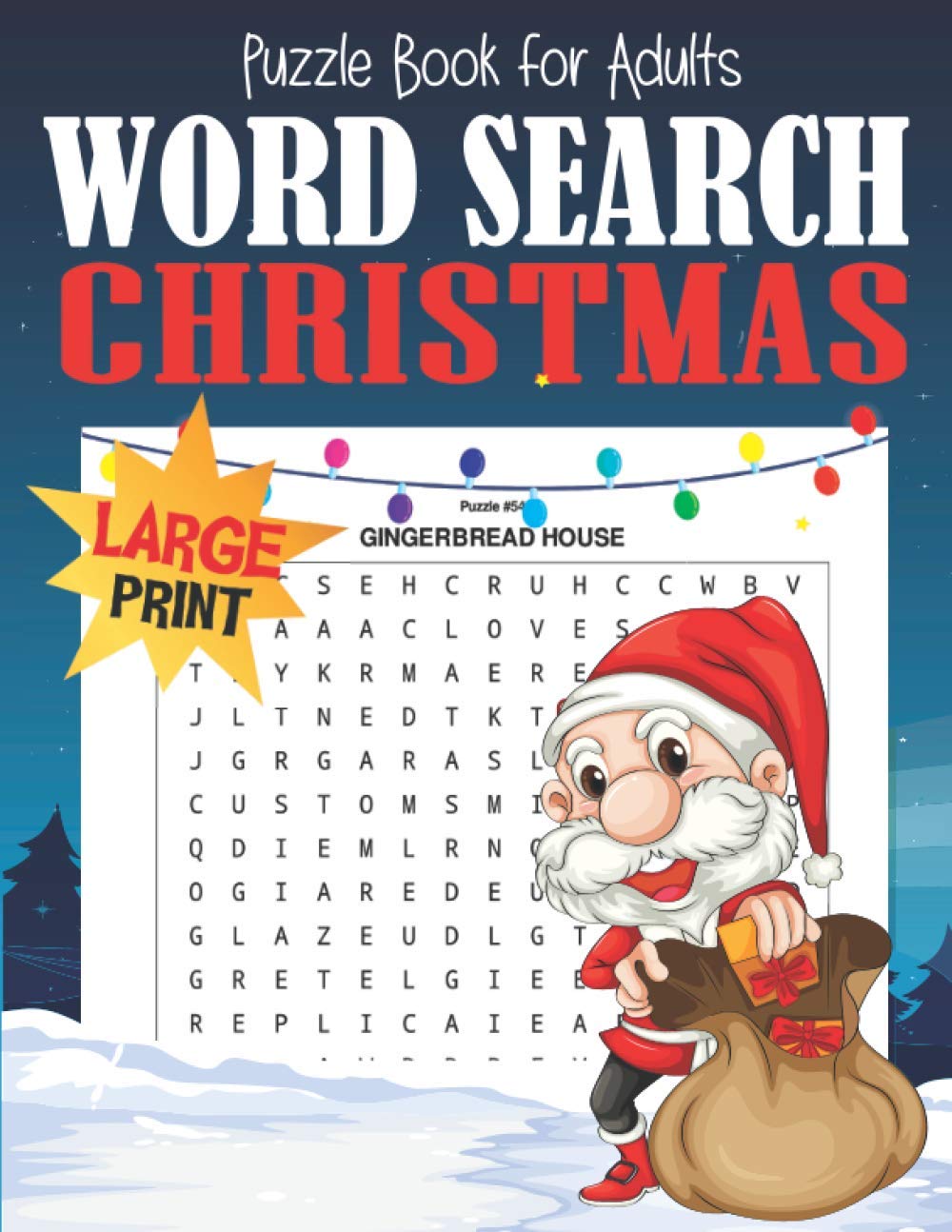 Christmas Word Search Puzzle Book for Adults Large Print: Crossword Puzzles Activity Book for Adults. Funny, Xmas Categories. Brain Exercise, Holiday Fun and Relaxation in one! A4