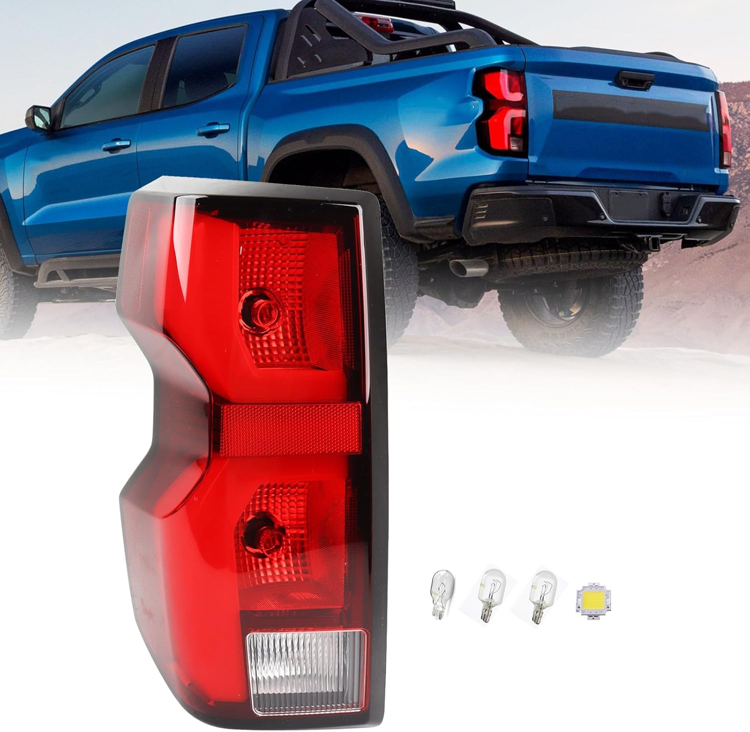 RH LED Type Tail Light Assembly Fit for 2023 2024 2025 Chevy Colorado ZR2/Z71 Rear Lamp Chevrolet Rear Light Right Passenger Side Brake Lamp With Bulbs GM2801326 85651745