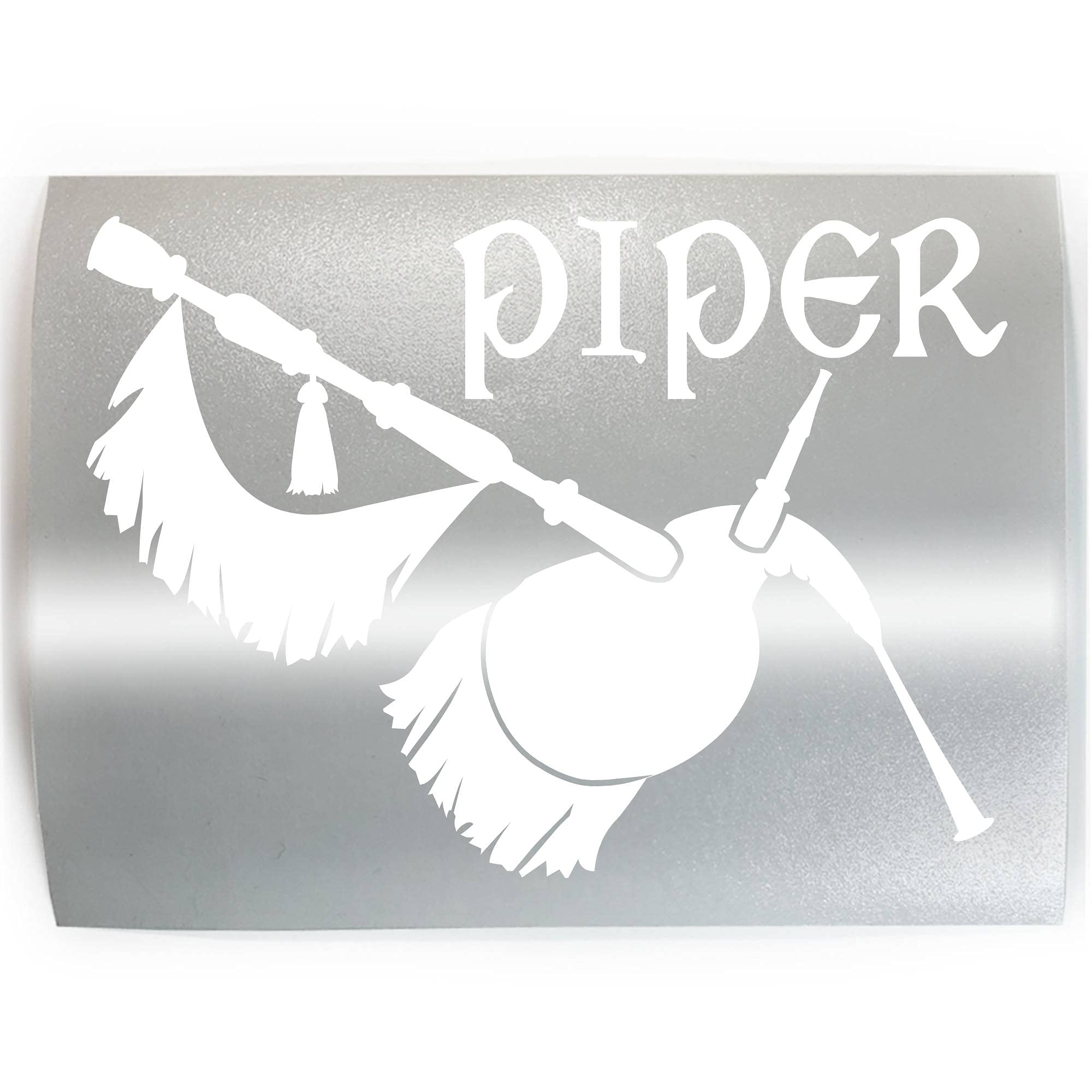 PIPER Galician Bagpipes - PICK COLOR & SIZE - Play Gaita Bagpipe Vinyl Decal Sticker A