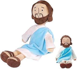 13inch Jesus Toy My Friend Jesus Toys Savior Christian Classic Religious Savior Jesus Stuffed Plush Doll Toys (Blue)