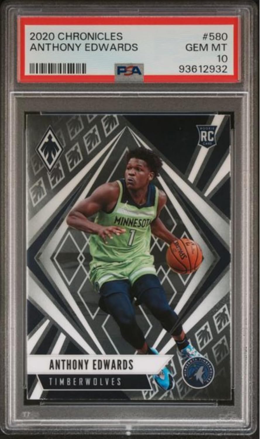 Graded 2020 Panini Chronicles Anthony Edwards #580 Rookie RC Basketball Card PSA 10 Gem Mint