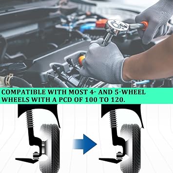 Hubcentric Wheel Spacers 2 Pack Separadores De Rines Wheel Adapters & Spacers for Car 4x100 4x108 4x110 4x114.3 5x4.5 5x112 Fits 4 & 5 Lugs Rims98 to 120mm Bolts 0.197 Die Cast Spacer(5mm)
