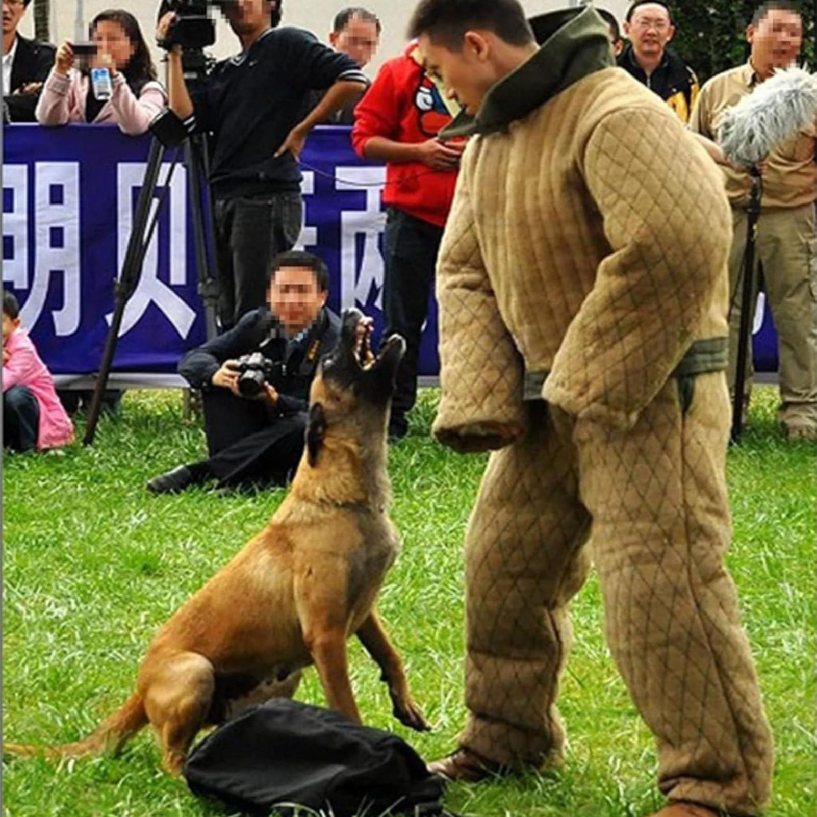 Mono antimordeduras, traje de adiestramiento canino, ropa protectora para adiestramiento canino - Traje de adiestramiento canino policía para perros medianos y grandes.,L