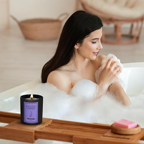 Miniatura 4 de Velas perfumadas 100% cera de soja para el hogar velas de soja con mecha de madera de 8 onzas, regalo para hombres y mujeres, velas de aromaterapia