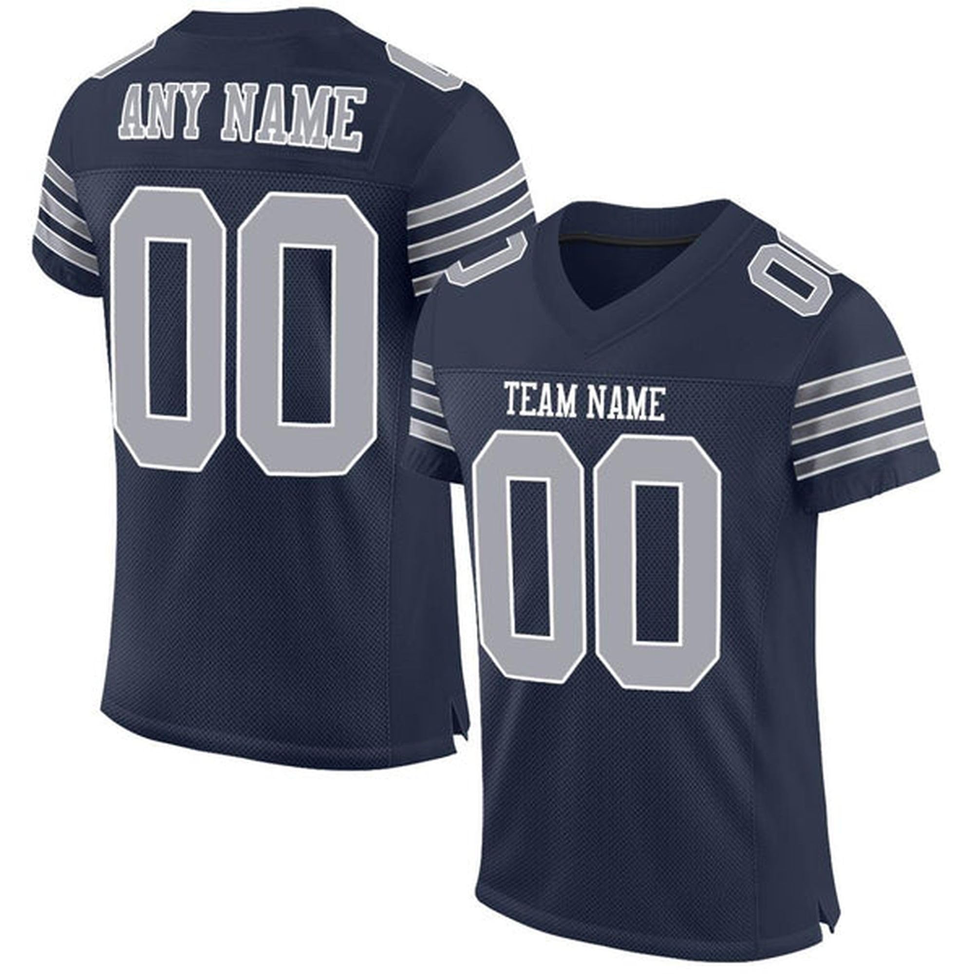 Custom Football Jersey, Football Shirt, Football Jerseys for Women, Football Shirts for Women, Navy Gray-White Football Jersey, Football Shirts for Men, Football Gifts