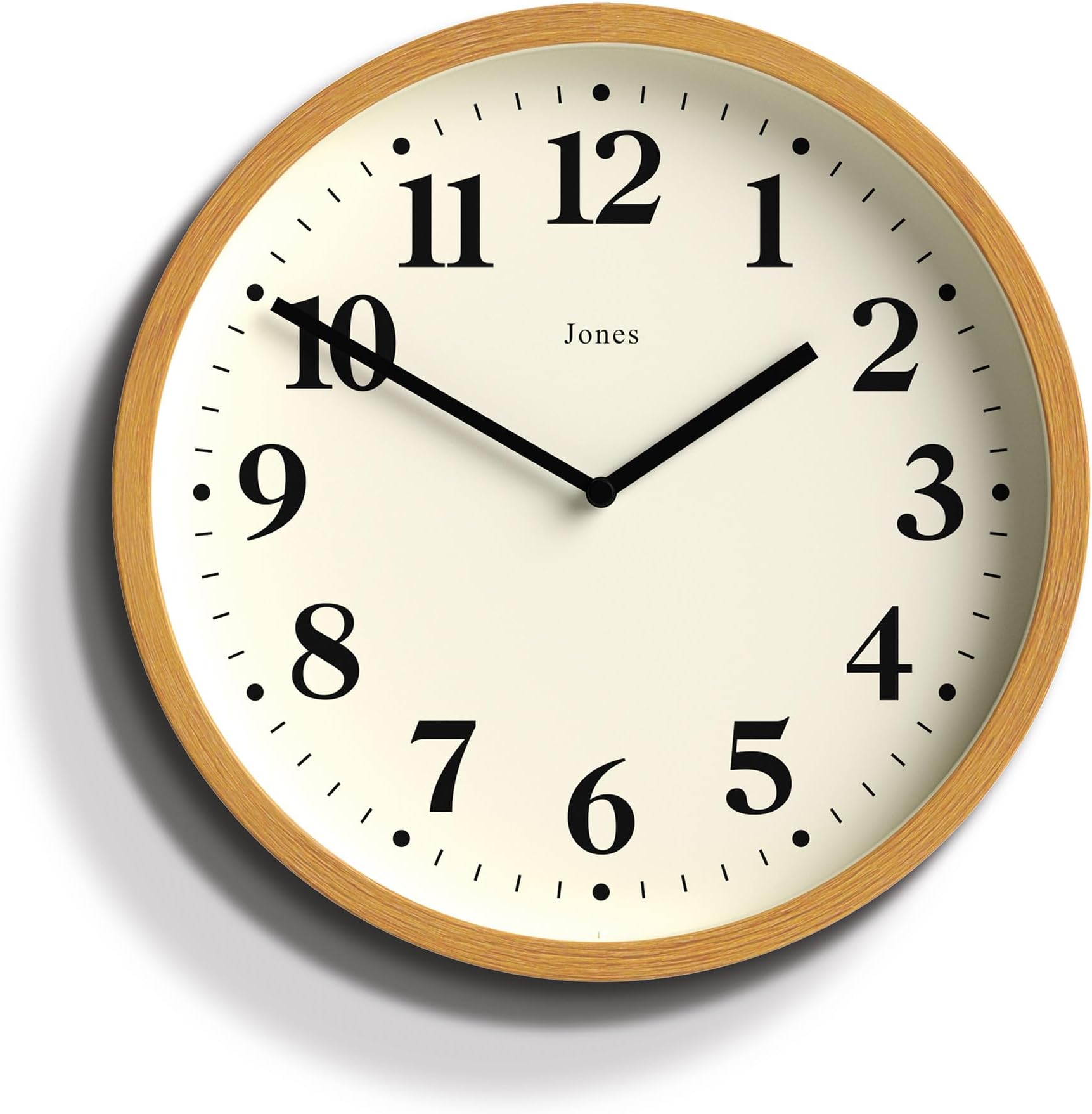 ZYFAB Vintage Wood Wall Clock, Transparent Acrylic Wall Clock Round Silent Wall Clock Battery Operated Non-Ticking Decorative Clock For Living Room Bedroom,B,30cm - View #2