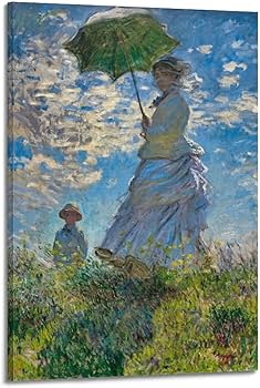 「散歩、日傘をさす女性、モネ夫人と息子」絵画 クロード・モネ 額入り 散歩、日傘をさす女性 - Wikipedia