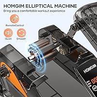 Vista 3 de HOMGIM Under Desk Elliptical Machine - Quiet Motorized Leg Exerciser with Smart Remote, 12-Speed Manual Programs Auto/3 Auto Programs LCD Display &