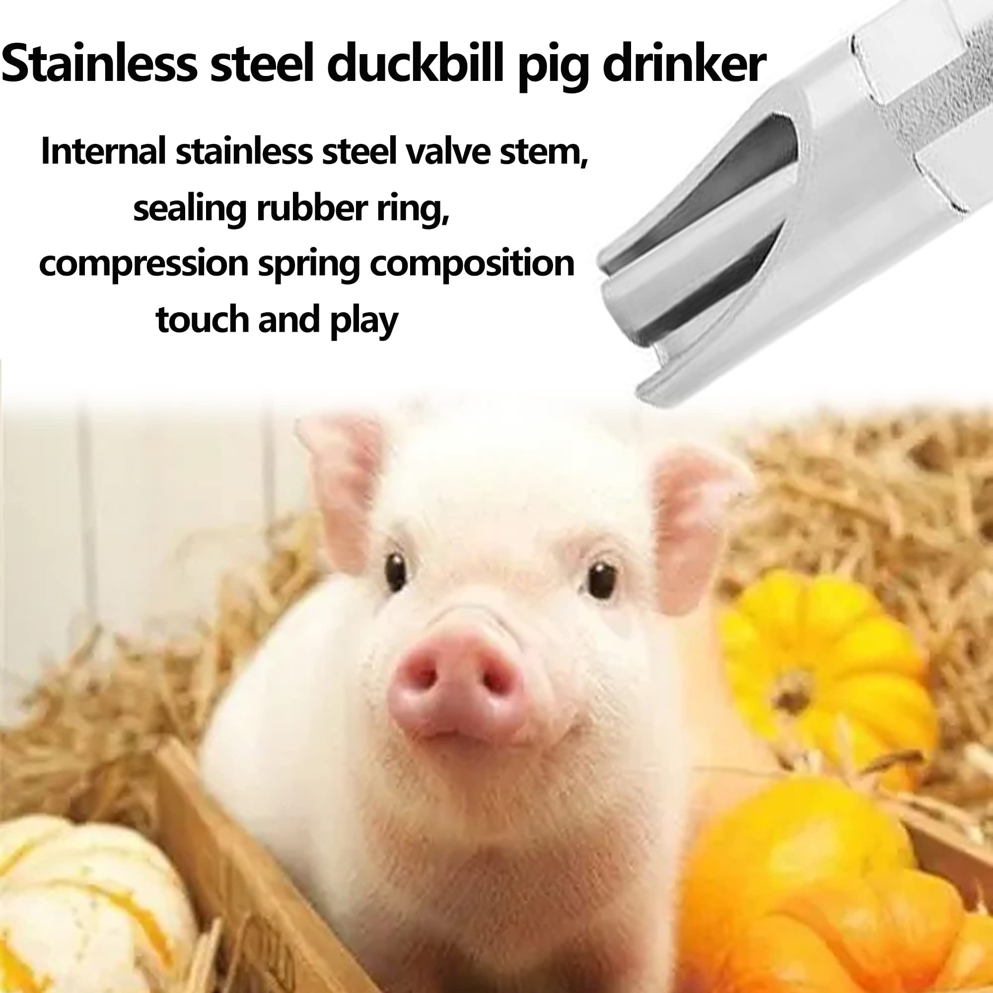 Agatige Schweinetränke Nippel - 10 Stück Edelstahl Automatische Tränke Für Schweine