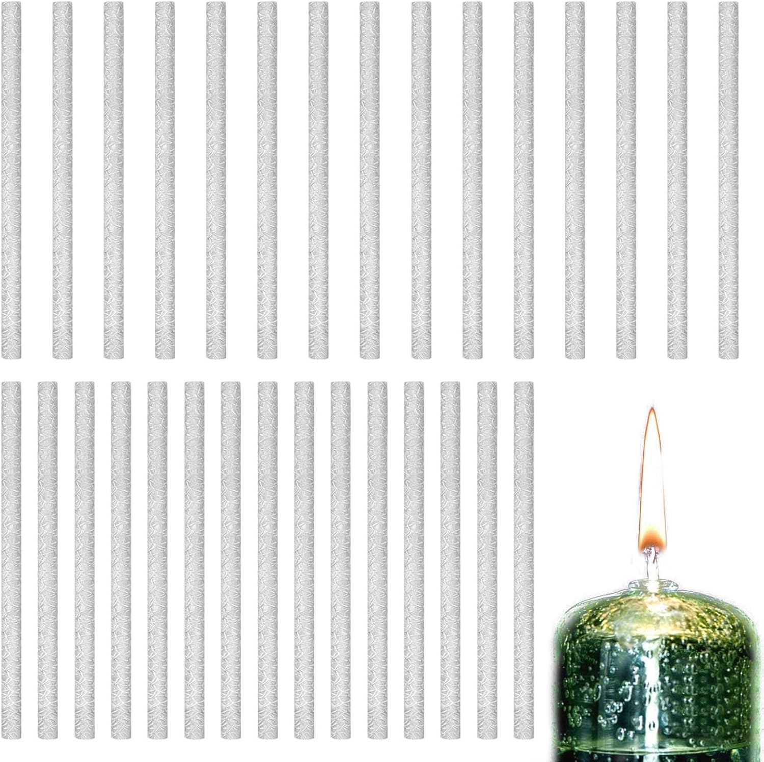 2 Stück Katalytischer Docht Für Duftlampen - 18mm Silber, 18cm Lang