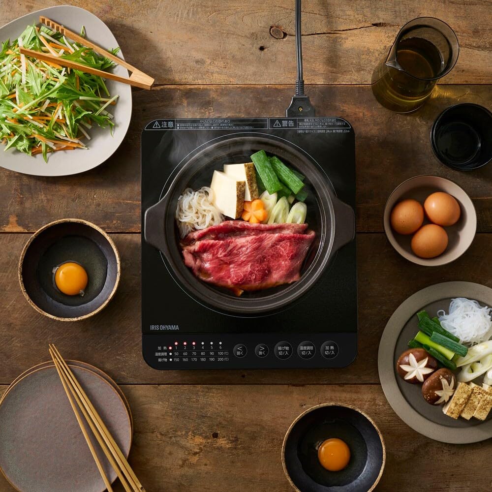 Amazon.co.jp: アイリスオーヤマ 1口IHコンロ1400W IHK-T72-B ブラック 